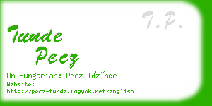 tunde pecz business card